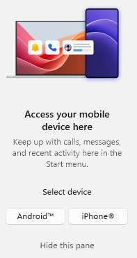 Hide the Phone Link In Start Menu in Windows 11